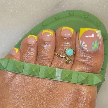 GlamGrip Pedicure Pressies Yellow