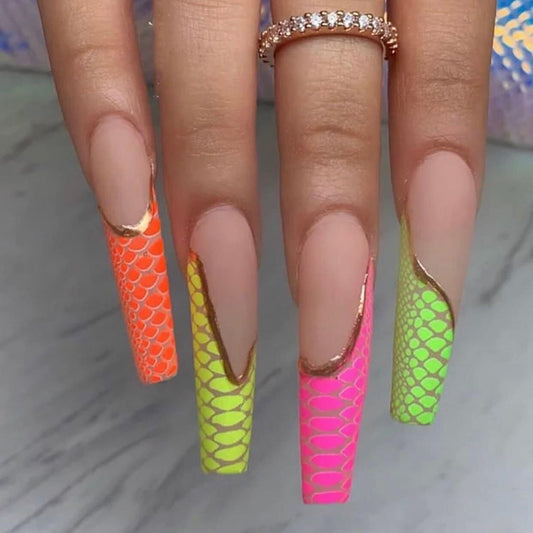 Snake Skin Nail Art